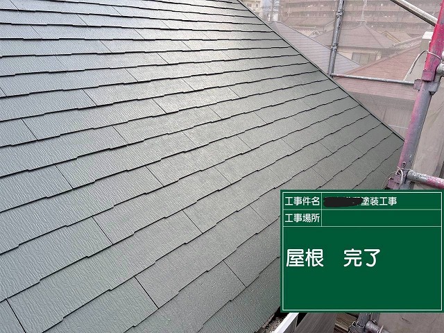 明石市の戸建て　屋根の施工完了